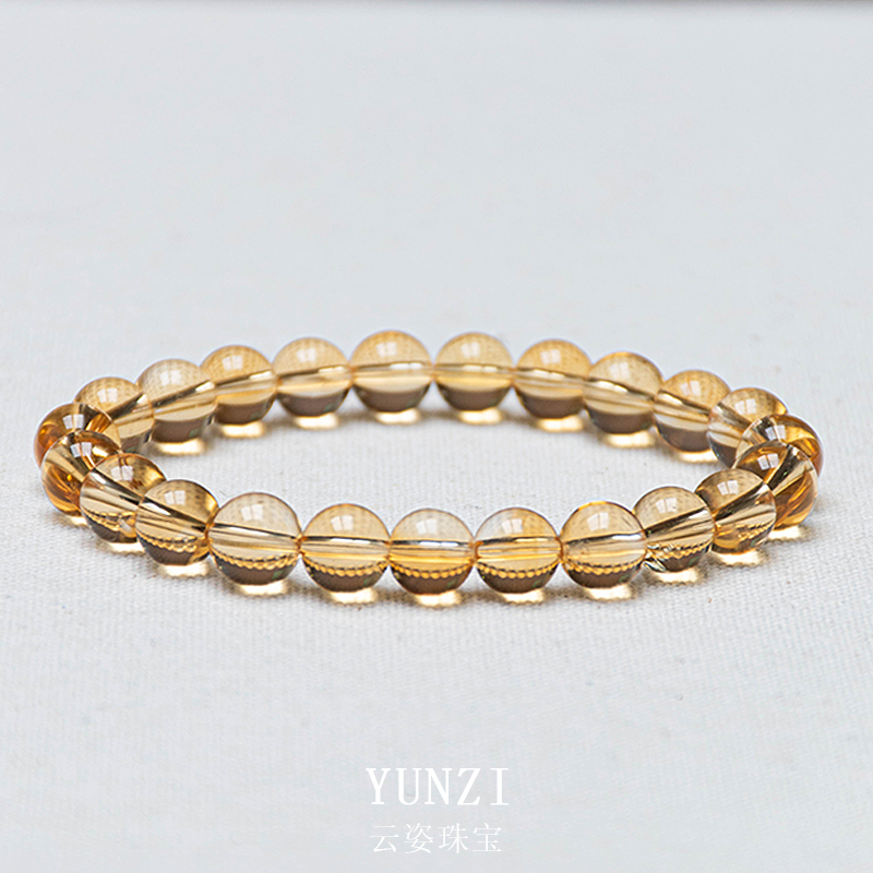 巴西黃水晶手串 尺寸可選 帶證發貨