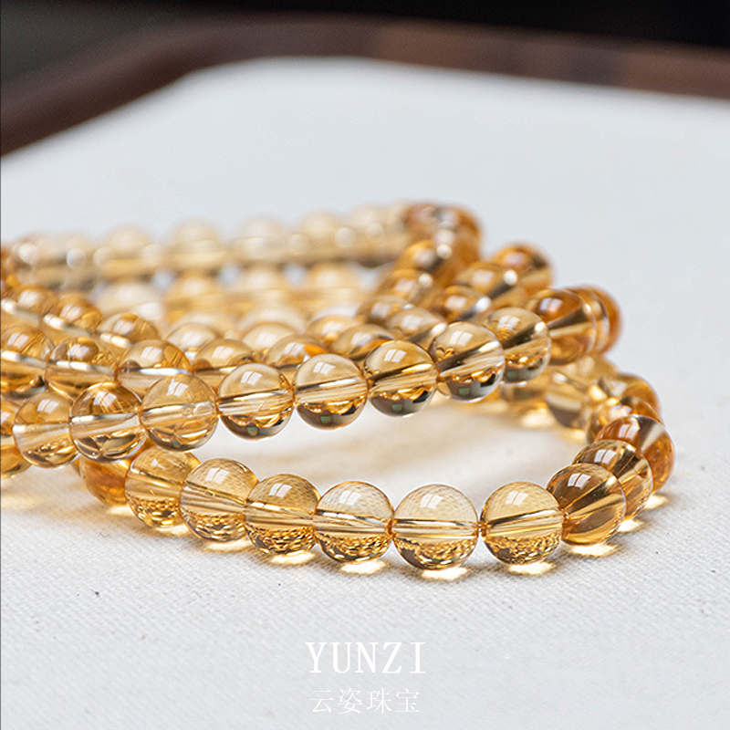 巴西黃水晶手串 尺寸可選 帶證發貨