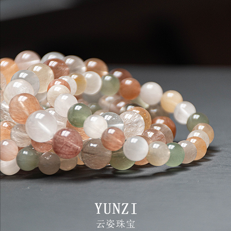 透拉絲體兔毛水晶手串 尺寸可選 帶證發貨