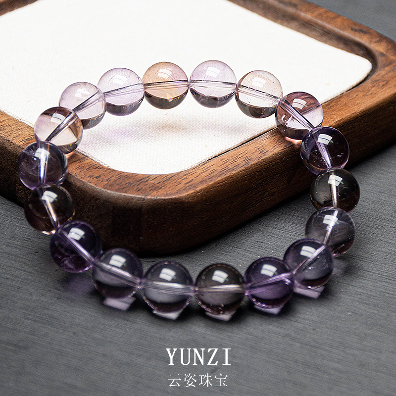 玻利維亞紫黃晶水晶手串 尺寸可選 帶證發貨