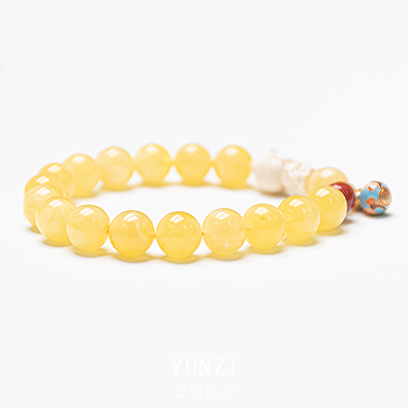 滿蜜飄花蜜蠟手串 尺寸可選 帶證發貨