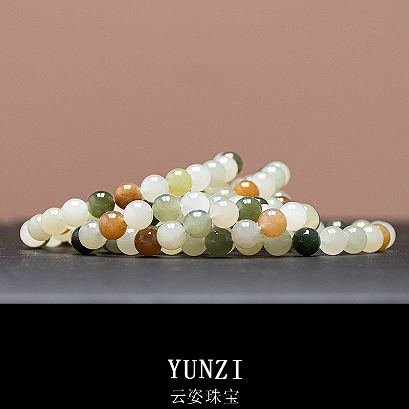 多寶色和田玉手串 尺寸可選 帶證發貨