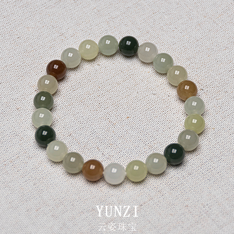 多寶色和田玉手串 尺寸可選 帶證發貨