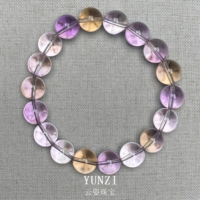 玻利維亞紫黃晶水晶手串 尺寸可選 帶證發貨