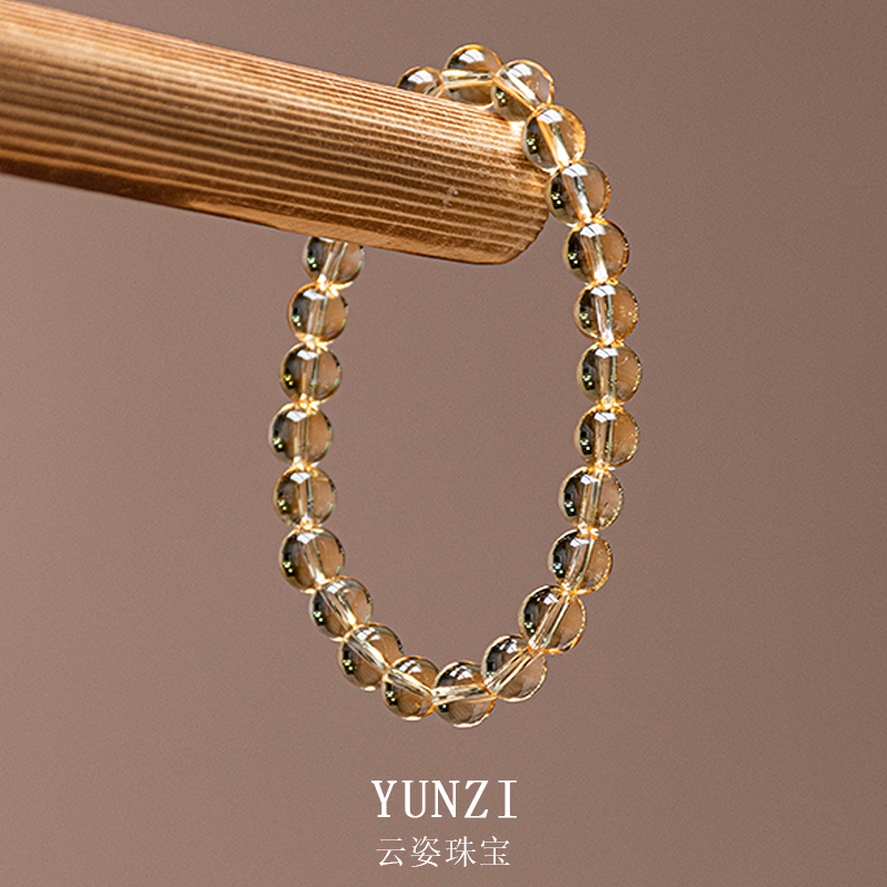 巴西黃水晶手串 尺寸可選 帶證發貨