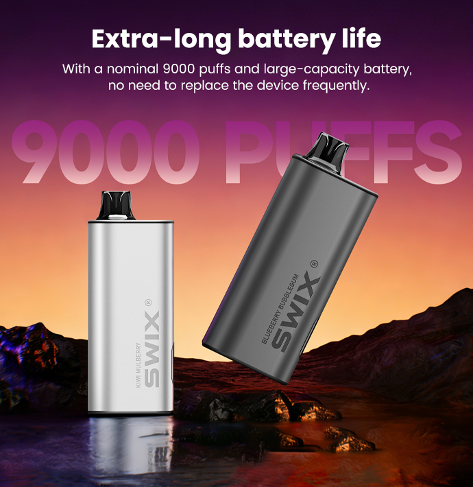 SWIX 9000 Puffs Disposable Device | Long-Lasting 22ml Capacity | Mesh Coil | Portable & Sleek Design (Non-Rechargeable)