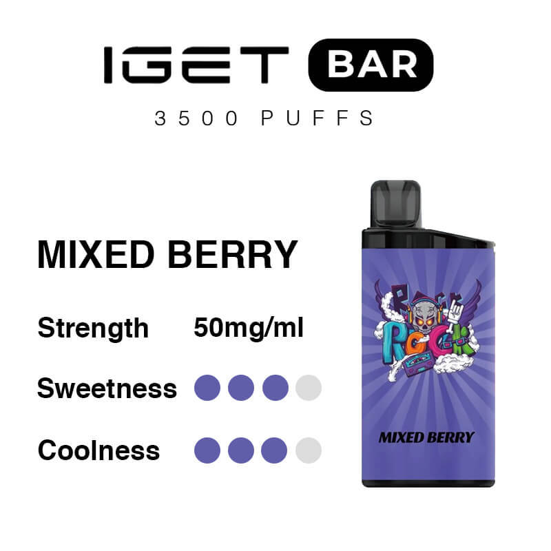 Mixed Berry IGET Bar 3500 Puffs-swix