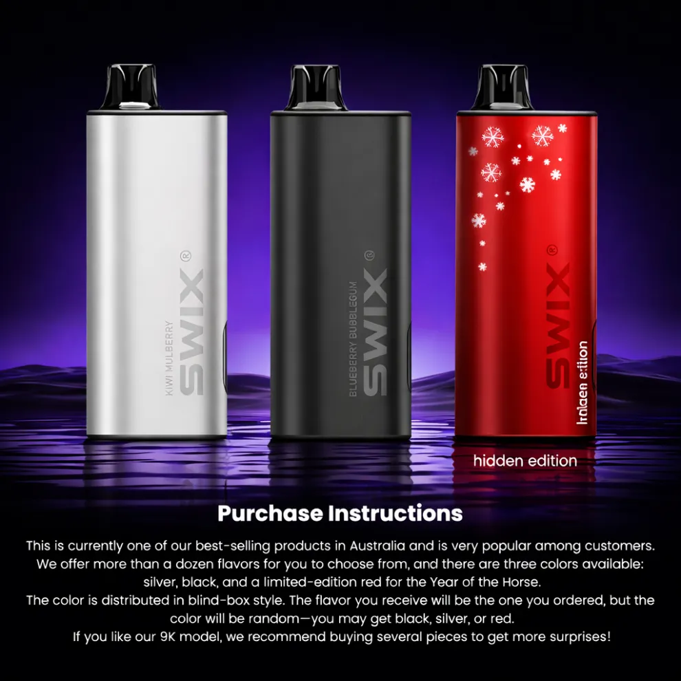 SWIX 9000 Puffs Disposable Device | Long-Lasting 22ml Capacity | Mesh Coil | Portable & Sleek Design (Non-Rechargeable)
