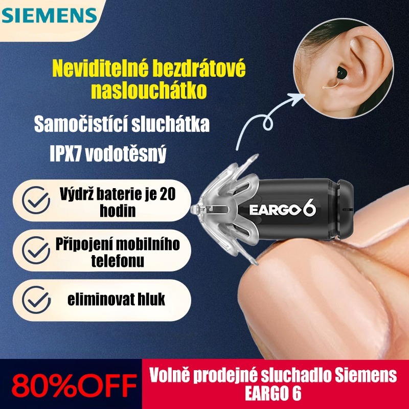 ✨ Volně prodejná sluchadla EARGO 7: Neviditelná, dobíjecí, flexibilní CIC, schválená FDA