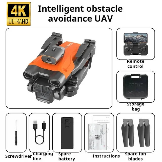 ❄🎄Novoroční speciál 2025⛄🔔Vybaven 4K kamerou pro dospělé, kvadrokoptérou HS175D na dálkové ovládání s automatickým návratem, funkcí „follow me“, bezkartáčovým motorem, kruhovým letem, letem v pevném bodě, udržováním výšky, režimem „headless“ a ultra dlo