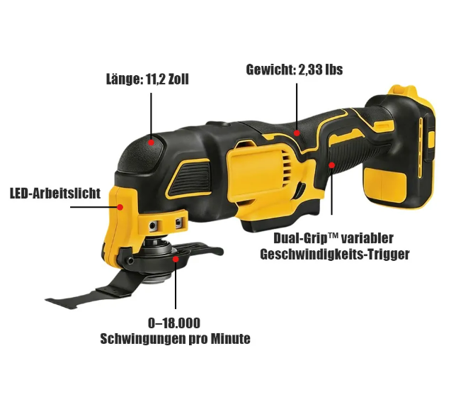 [Copy]Multifunktionales Oszillationswerkzeug | Heimwerker DIY Elektrowerkzeug | Schneiden & Schleifen | All-in-One | Bürstenloser Motor | Hochkapazitäts-Akku