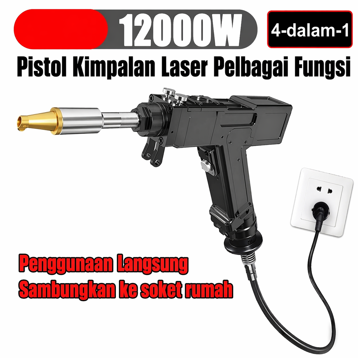 Pistol Kimpalan Laser Serbaguna 4-dalam-1
