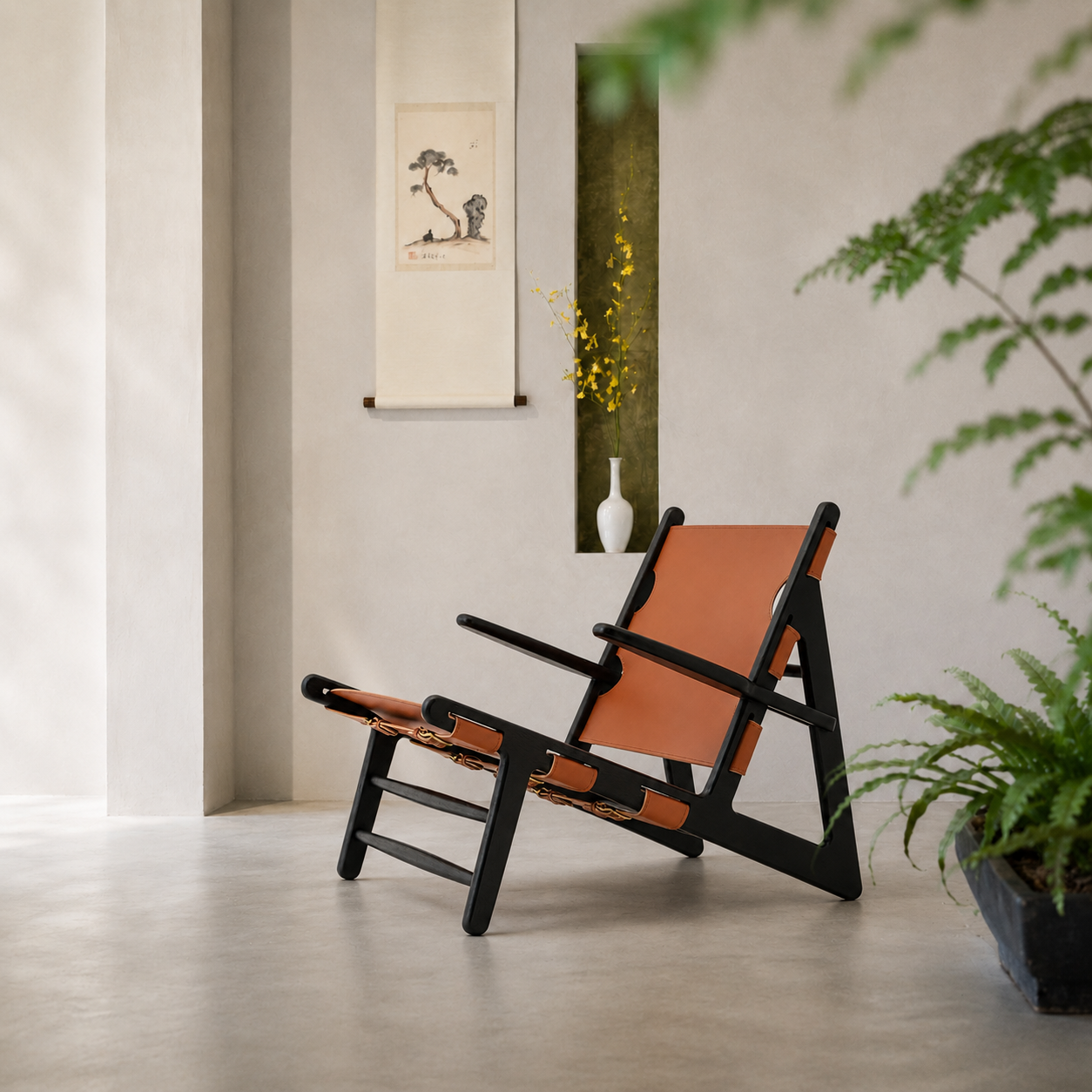 椅 CHR-0099｜橡木 / 马鞍皮 / 经典狩猎休闲椅