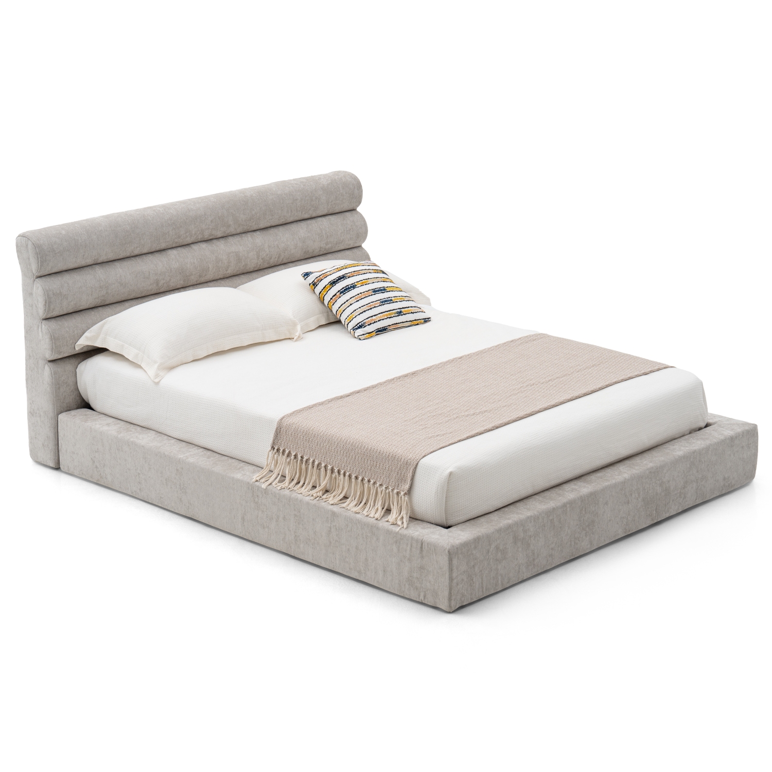 外贸品质软床｜BED-0010｜优质面料 / 高密度海绵 / 五金床架 / 压缩包装