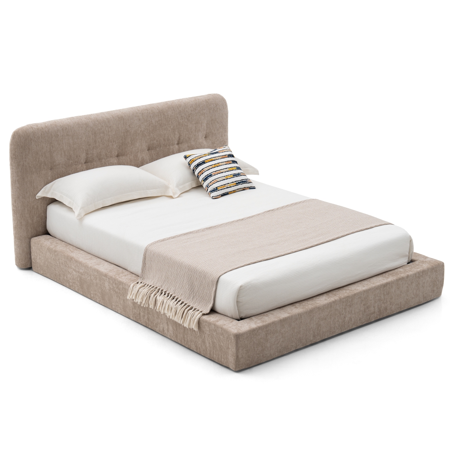 外贸品质软床｜BED-0012｜优质面料 / 高密度海绵 / 五金床架 / 压缩包装