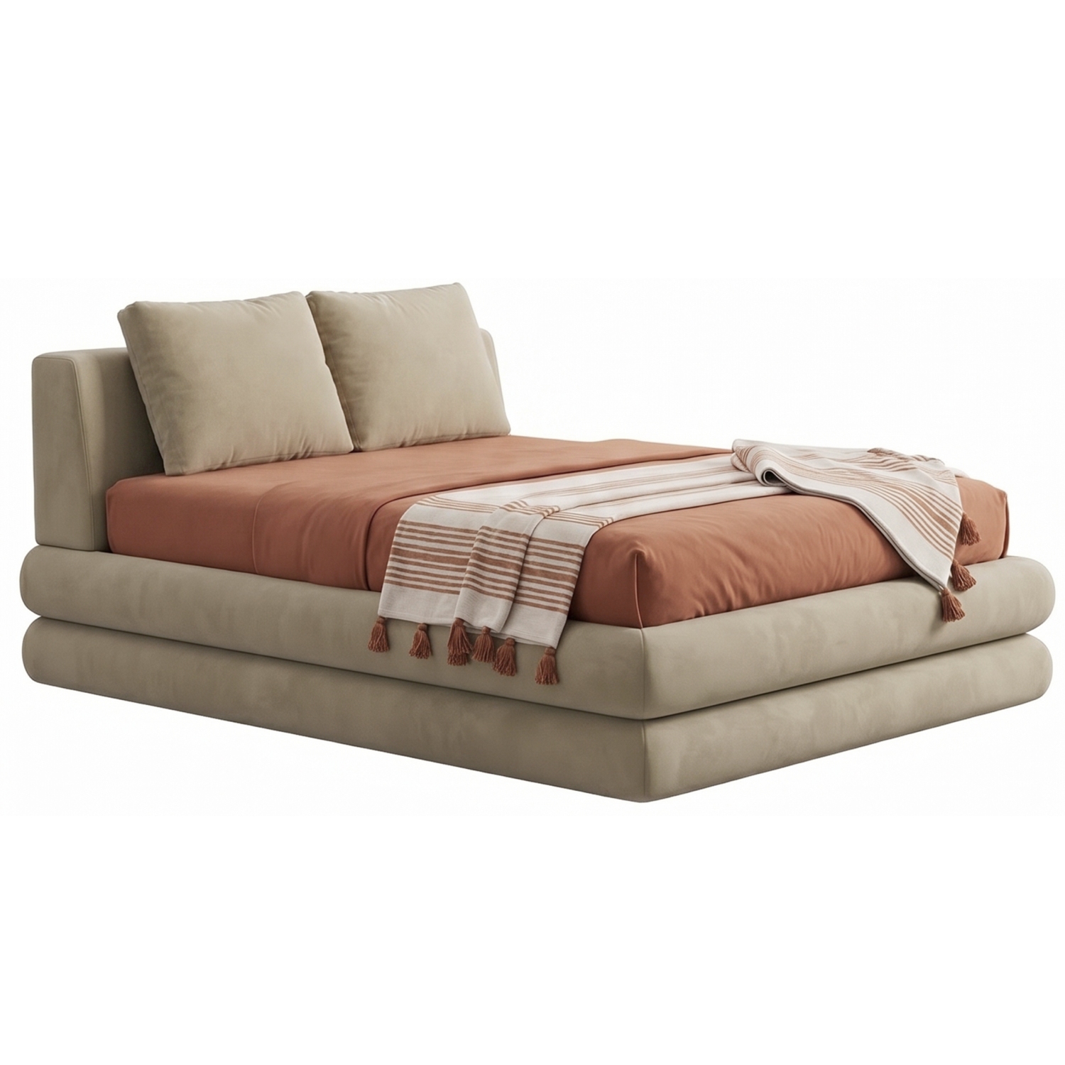 外贸品质软床｜BED-0013｜优质面料 / 高密度海绵 / 五金床架 / 压缩包装