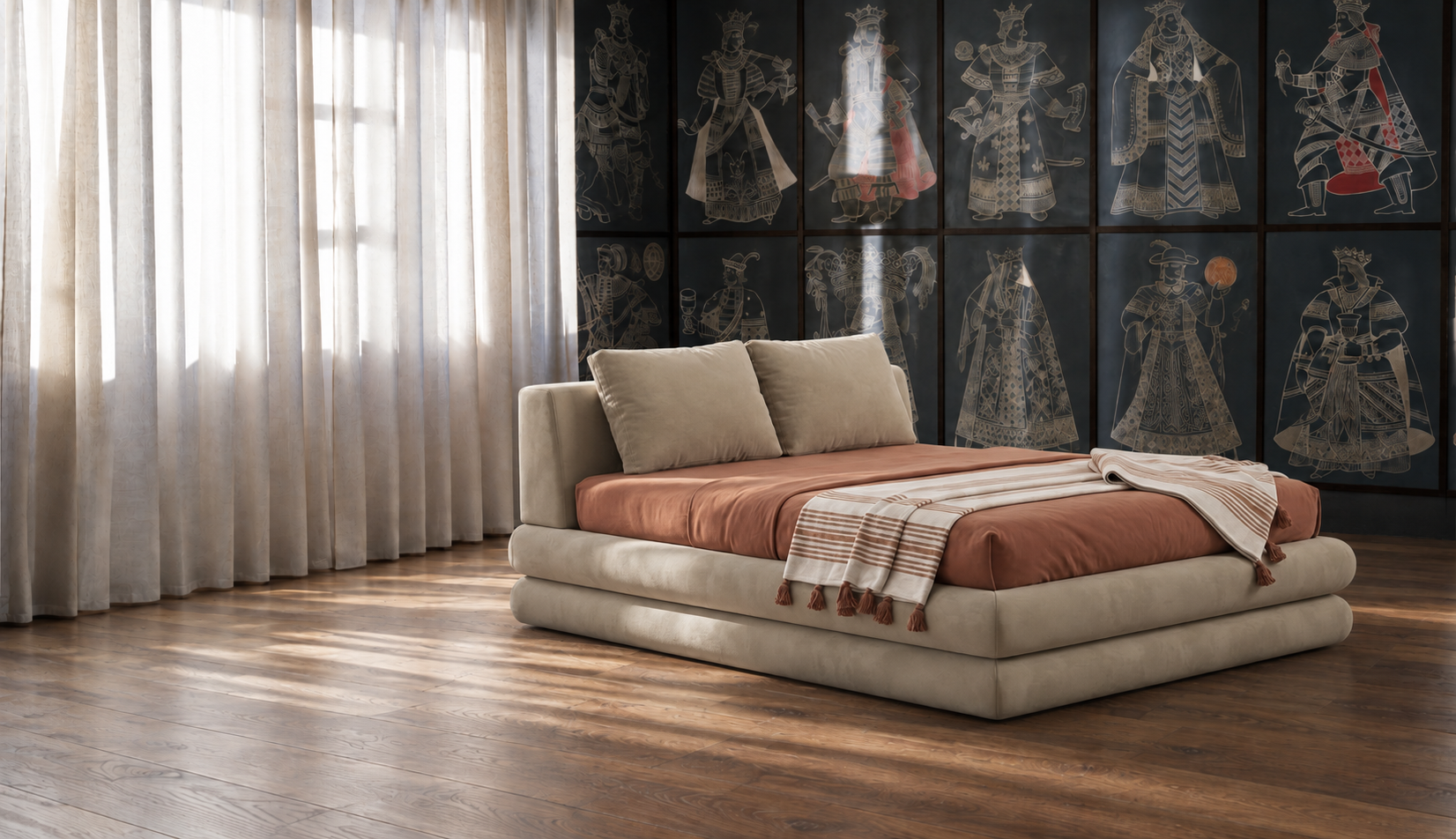 外贸品质软床｜BED-0013｜优质面料 / 高密度海绵 / 五金床架 / 压缩包装