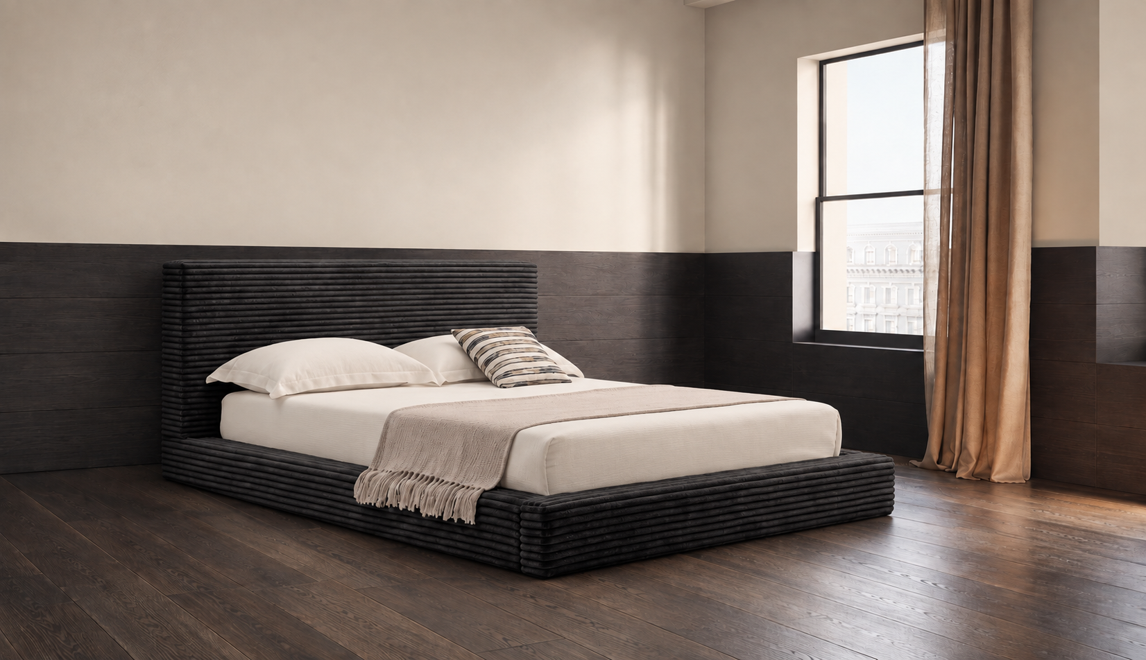 外贸品质软床｜BED-0015｜优质面料 / 高密度海绵 / 五金床架 / 压缩包装