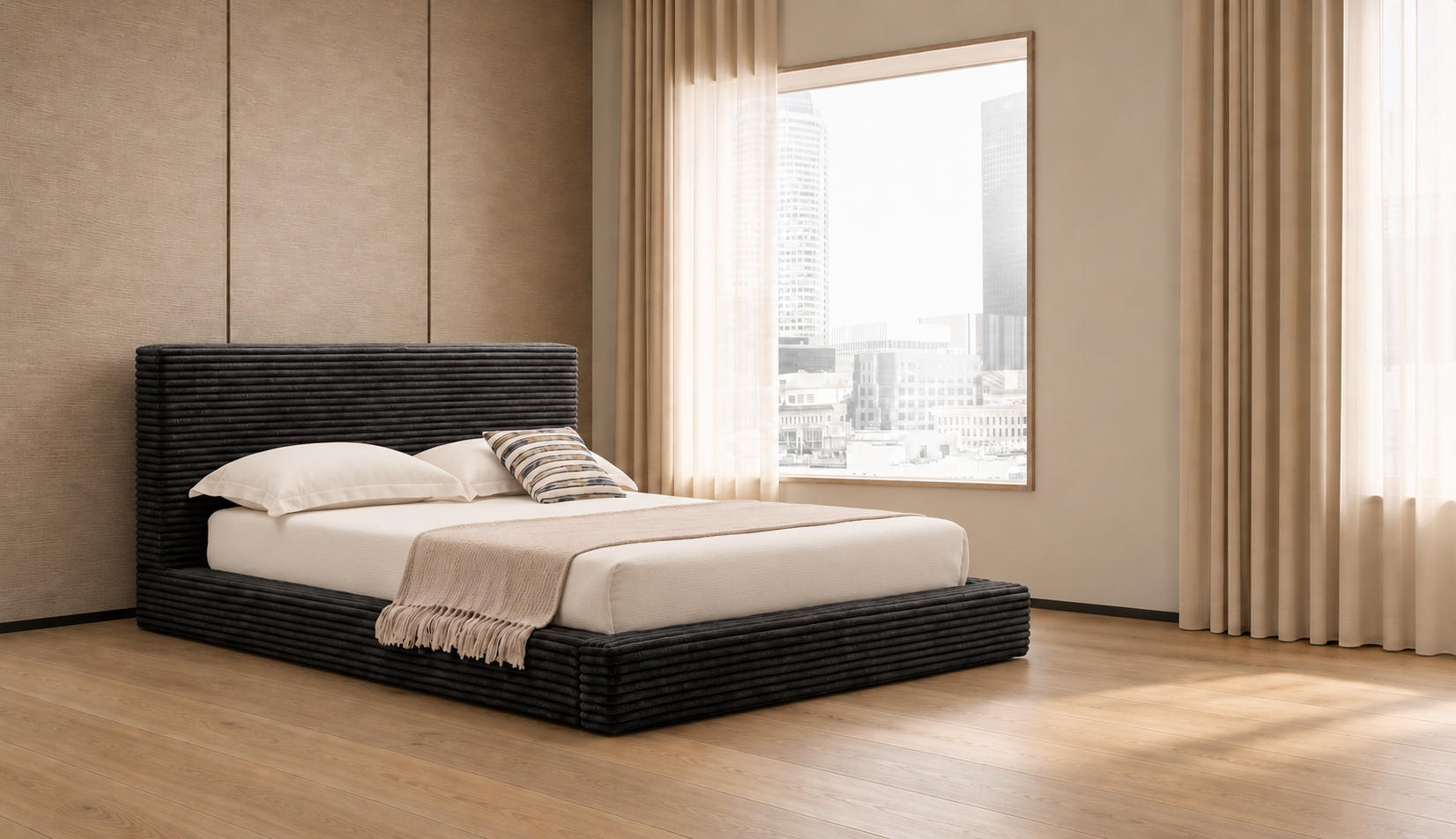 外贸品质软床｜BED-0015｜优质面料 / 高密度海绵 / 五金床架 / 压缩包装