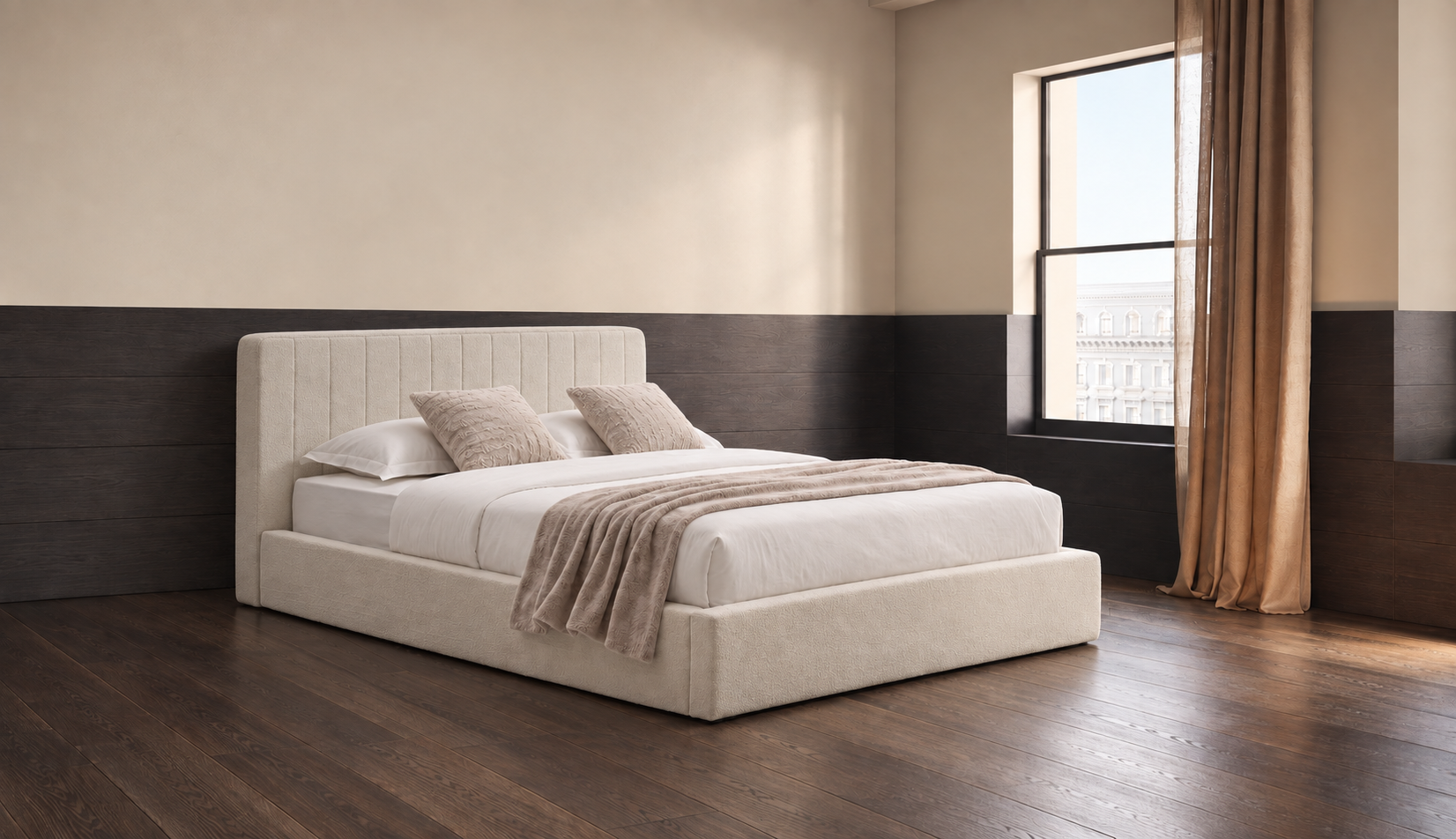 外贸品质软床｜BED-0016｜优质面料 / 高密度海绵 / 五金床架 / 压缩包装