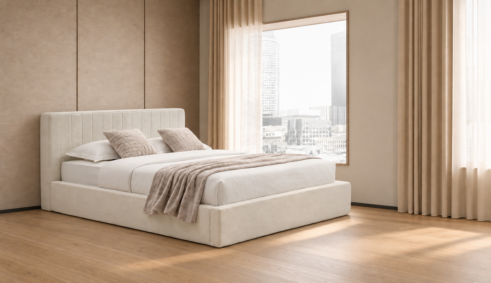 外贸品质软床｜BED-0016｜优质面料 / 高密度海绵 / 五金床架 / 压缩包装