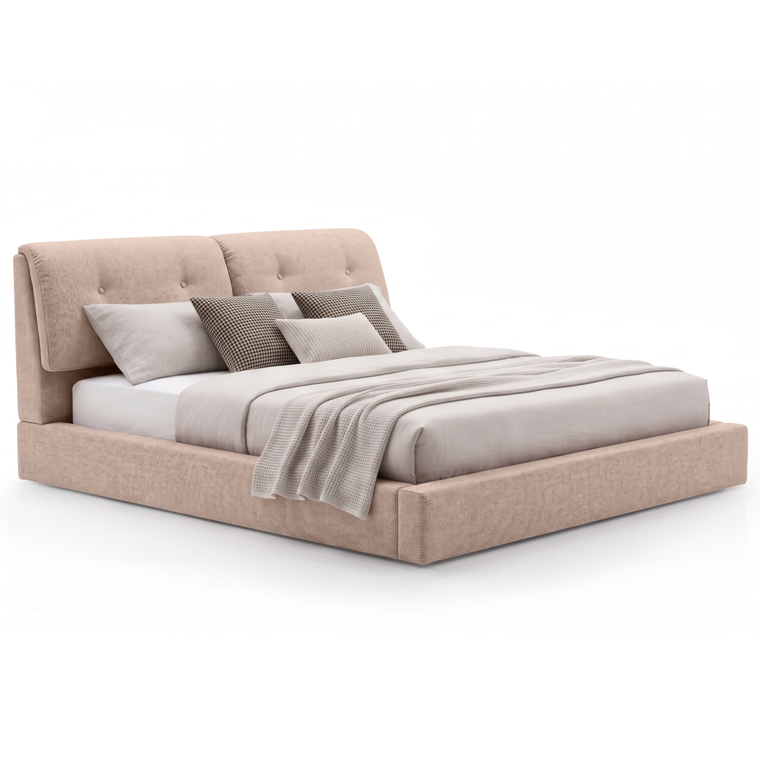 外贸品质软床｜BED-0017｜优质面料 / 高密度海绵 / 五金床架 / 压缩包装