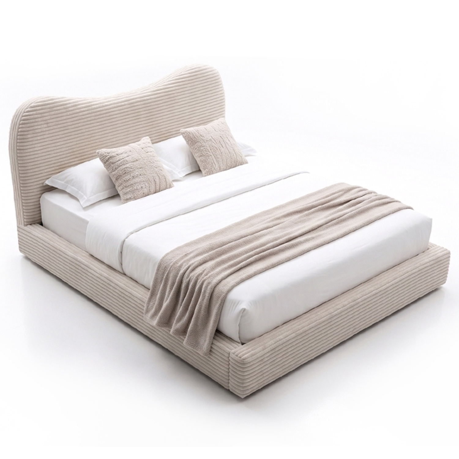 外贸品质软床｜BED-0018｜优质面料 / 高密度海绵 / 五金床架 / 压缩包装