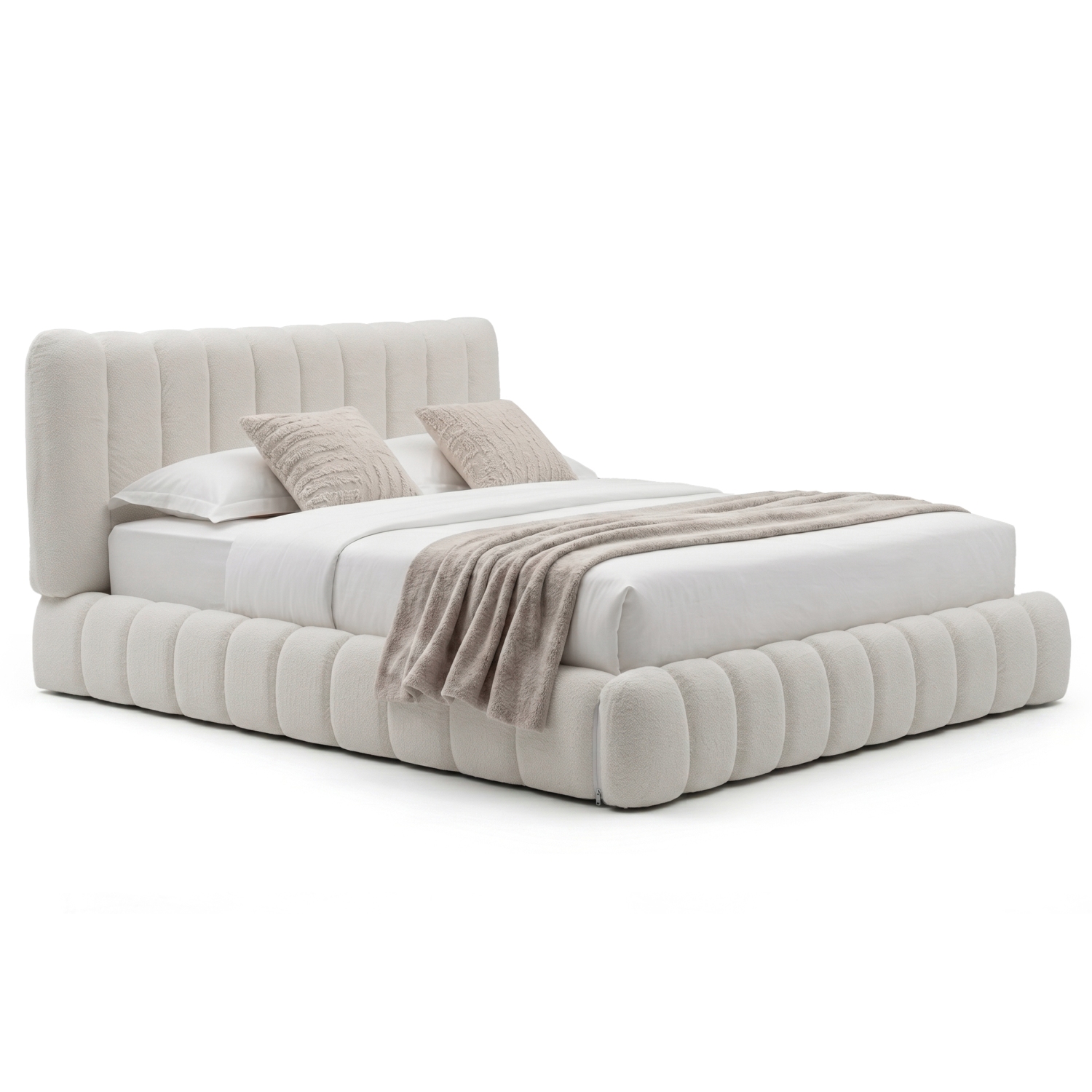 外贸品质软床｜BED-0019｜优质面料 / 高密度海绵 / 五金床架 / 压缩包装