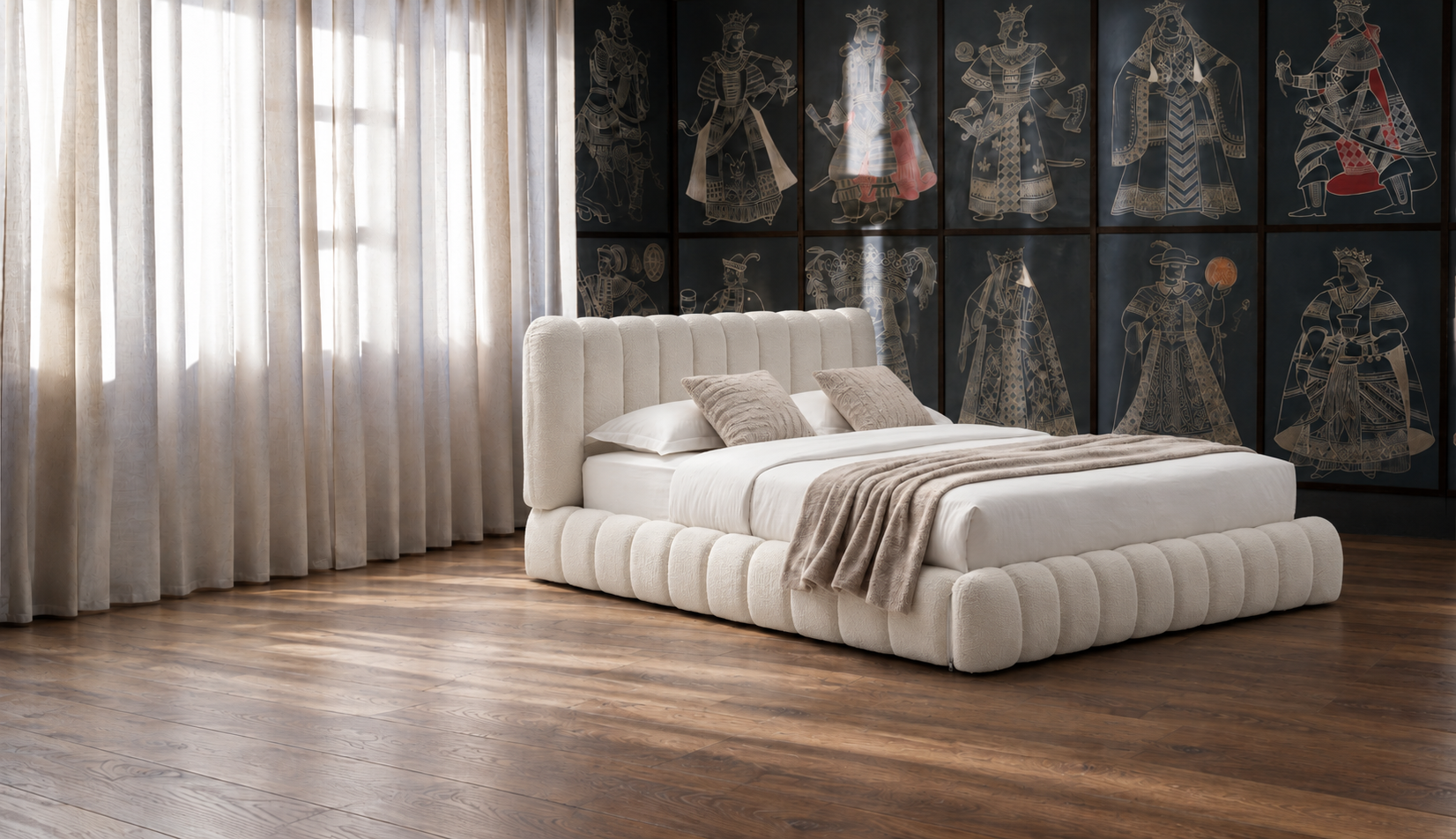 外贸品质软床｜BED-0019｜优质面料 / 高密度海绵 / 五金床架 / 压缩包装
