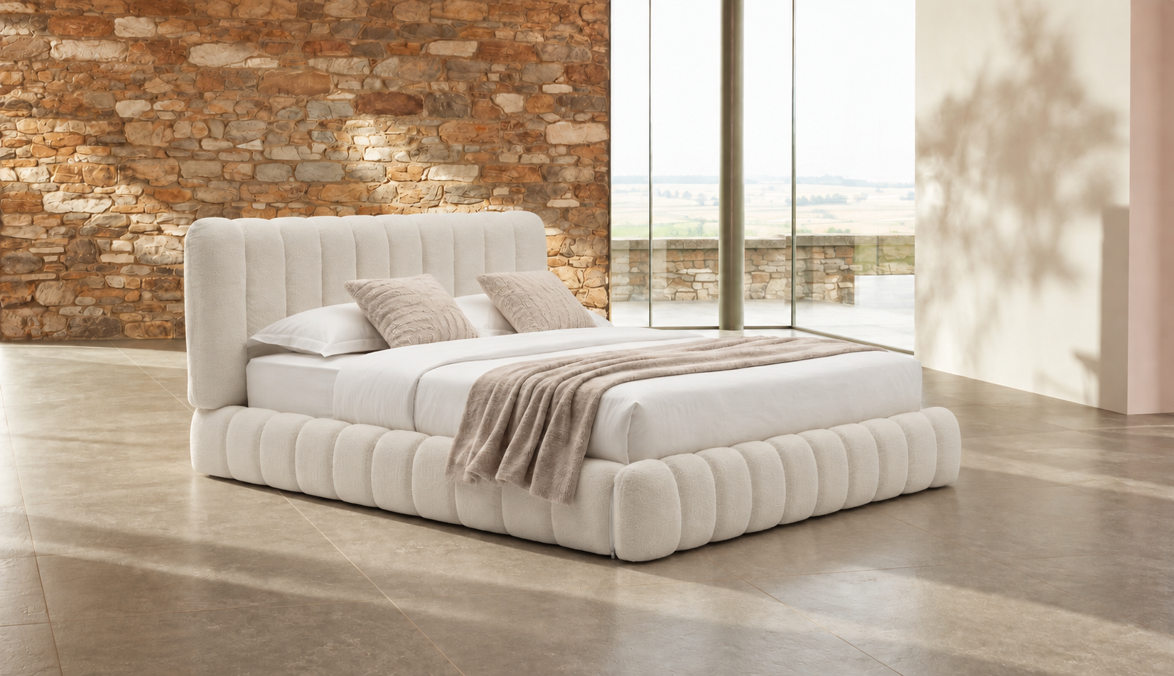 外贸品质软床｜BED-0019｜优质面料 / 高密度海绵 / 五金床架 / 压缩包装