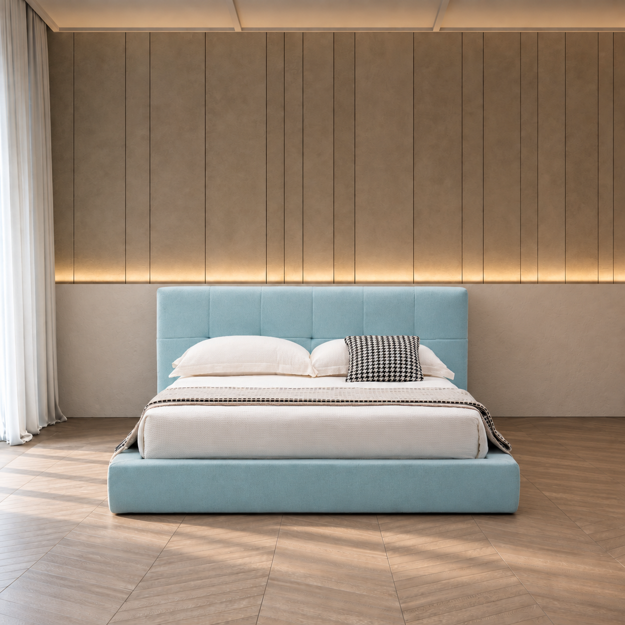 压缩床｜BED-0005｜优质面料 / 高密度海绵 / 五金床架