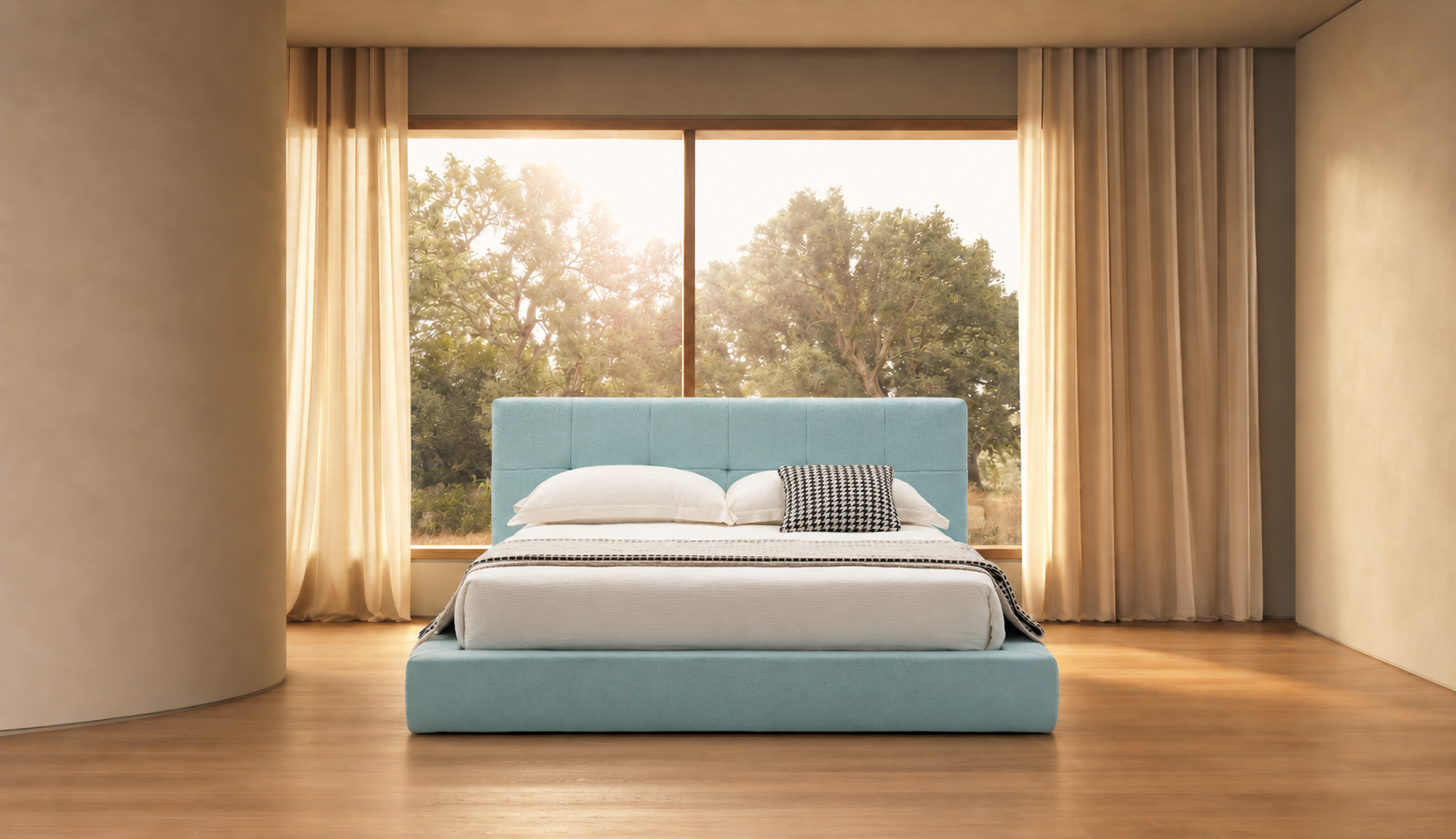 压缩床｜BED-0005｜优质面料 / 高密度海绵 / 五金床架