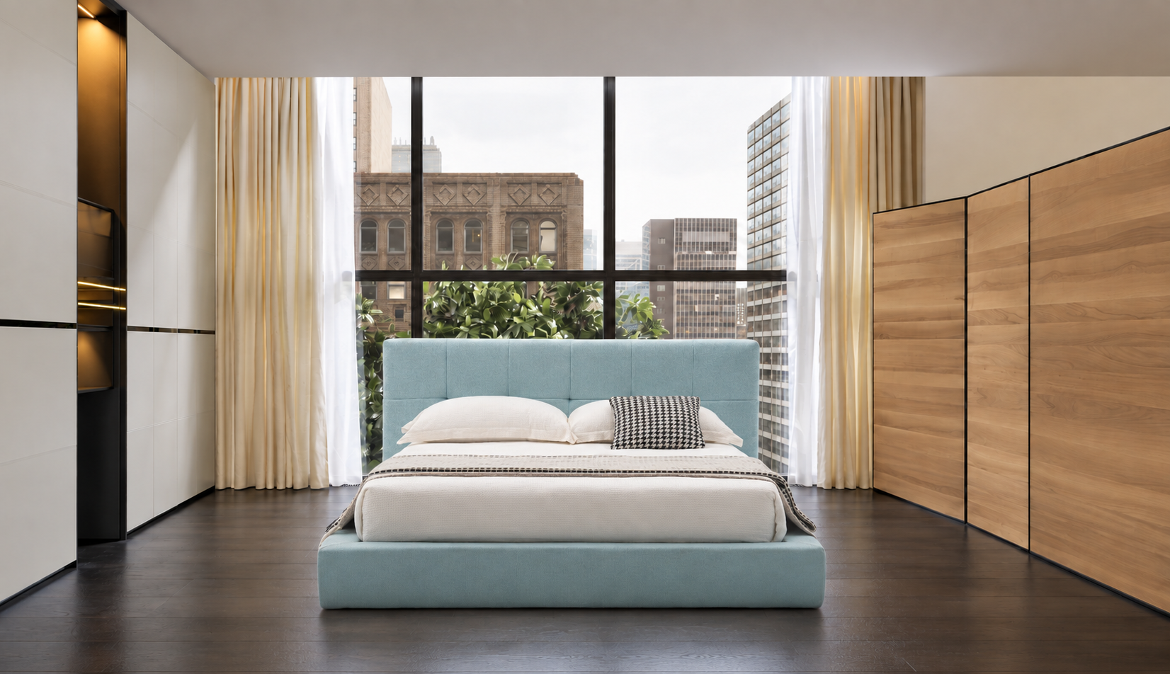 压缩床｜BED-0005｜优质面料 / 高密度海绵 / 五金床架