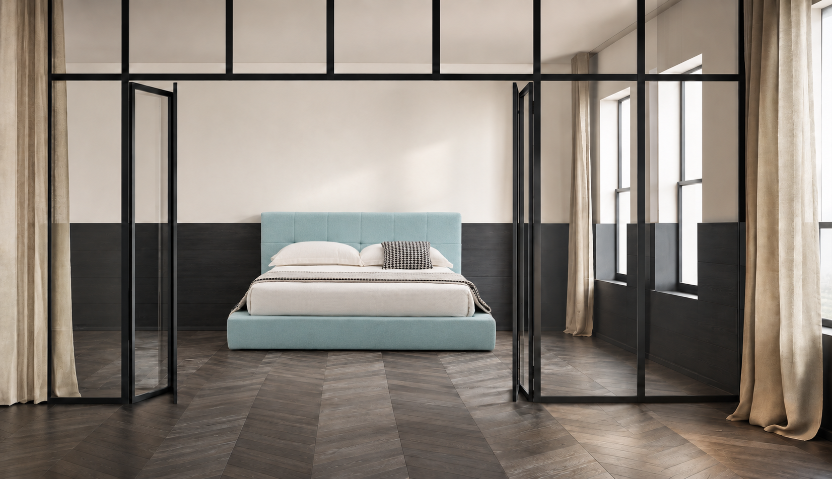 压缩床｜BED-0005｜优质面料 / 高密度海绵 / 五金床架