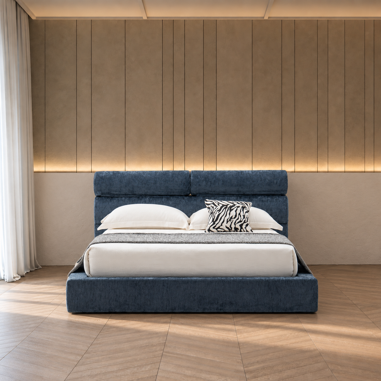 压缩床｜BED-0007｜优质面料 / 高密度海绵 / 五金床架