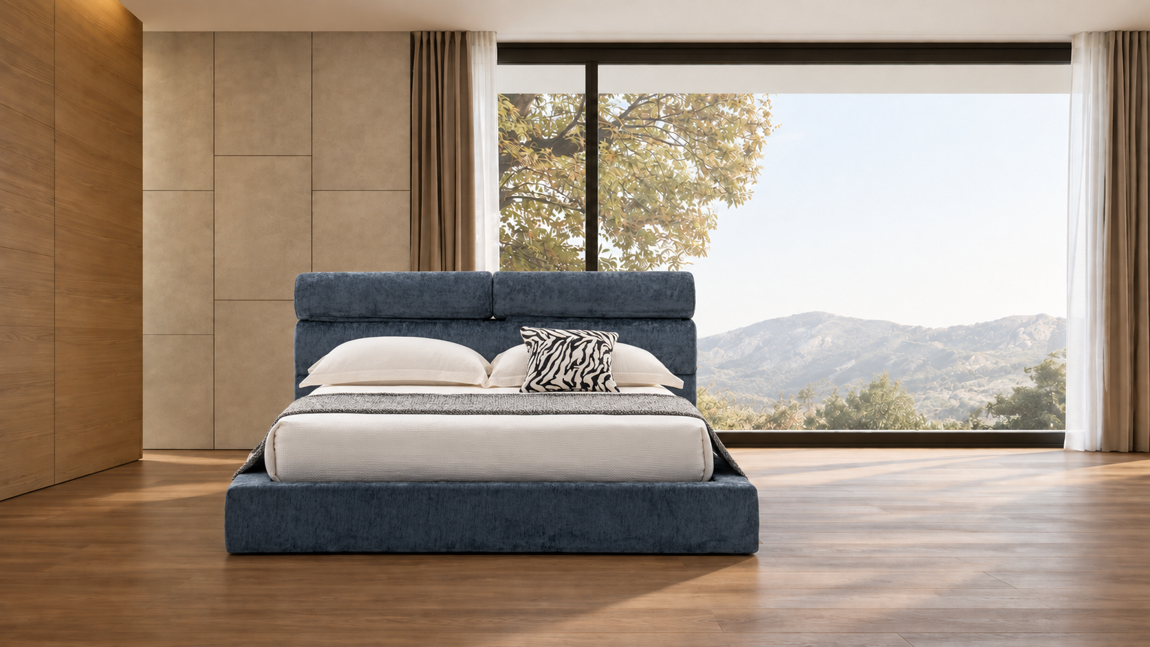 压缩床｜BED-0007｜优质面料 / 高密度海绵 / 五金床架