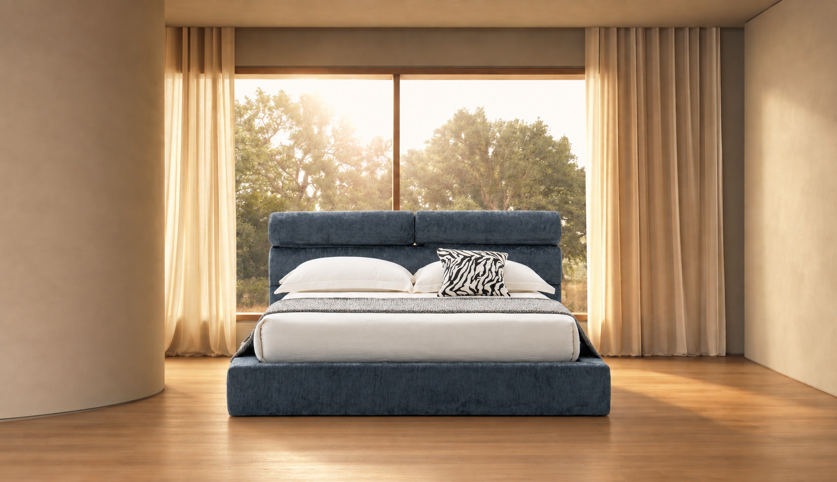 压缩床｜BED-0007｜优质面料 / 高密度海绵 / 五金床架