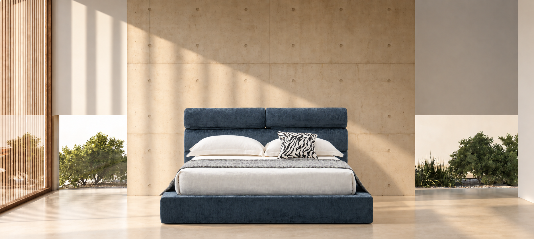 压缩床｜BED-0007｜优质面料 / 高密度海绵 / 五金床架