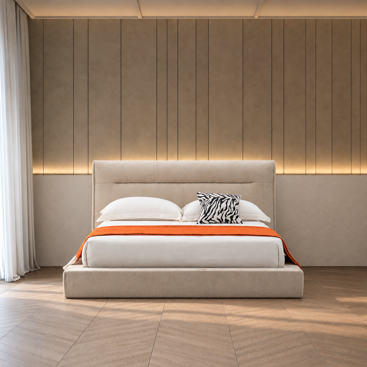 压缩床｜BED-0008｜优质面料 / 高密度海绵 / 五金床架