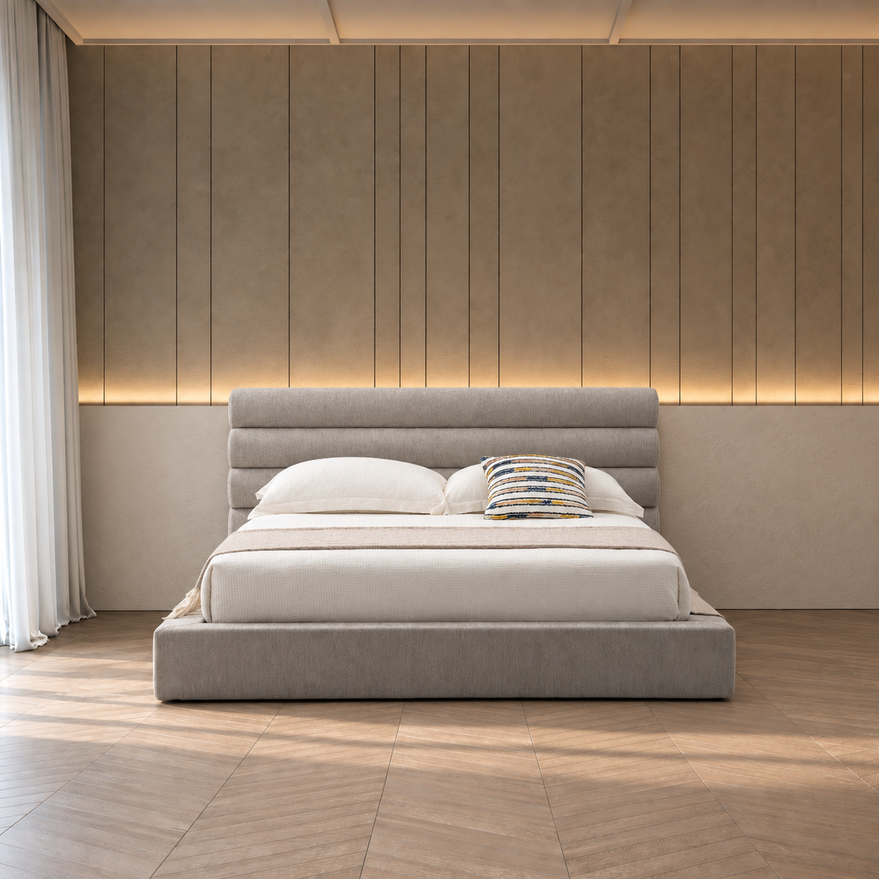 外贸品质软床｜BED-0010｜优质面料 / 高密度海绵 / 五金床架 / 压缩包装