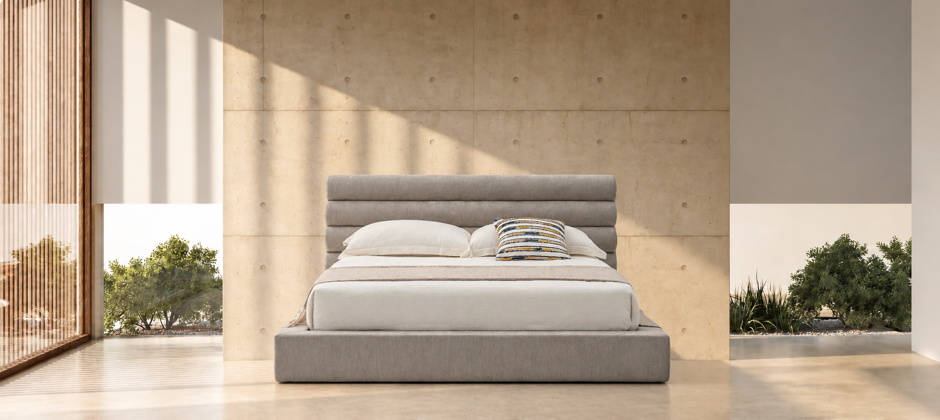 外贸品质软床｜BED-0010｜优质面料 / 高密度海绵 / 五金床架 / 压缩包装