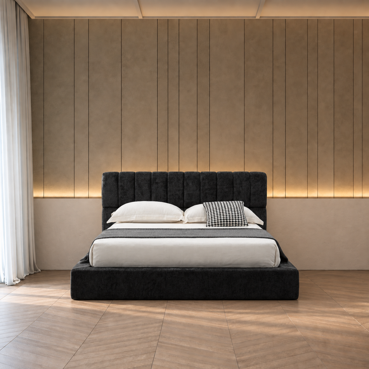 外贸品质软床｜BED-0011｜优质面料 / 高密度海绵 / 五金床架 / 压缩包装