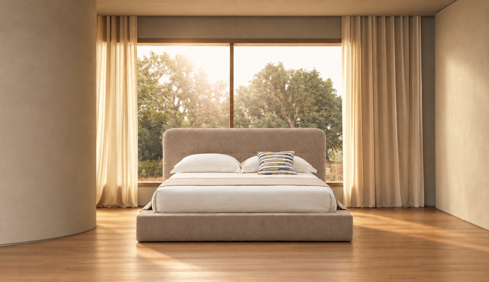 外贸品质软床｜BED-0012｜优质面料 / 高密度海绵 / 五金床架 / 压缩包装