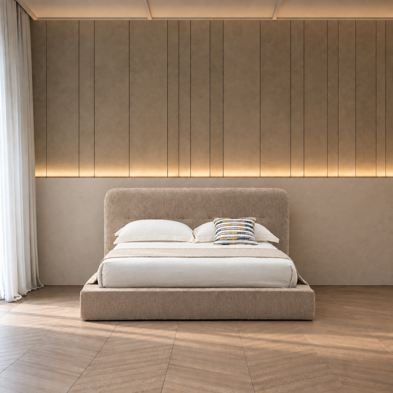 外贸品质软床｜BED-0012｜优质面料 / 高密度海绵 / 五金床架 / 压缩包装