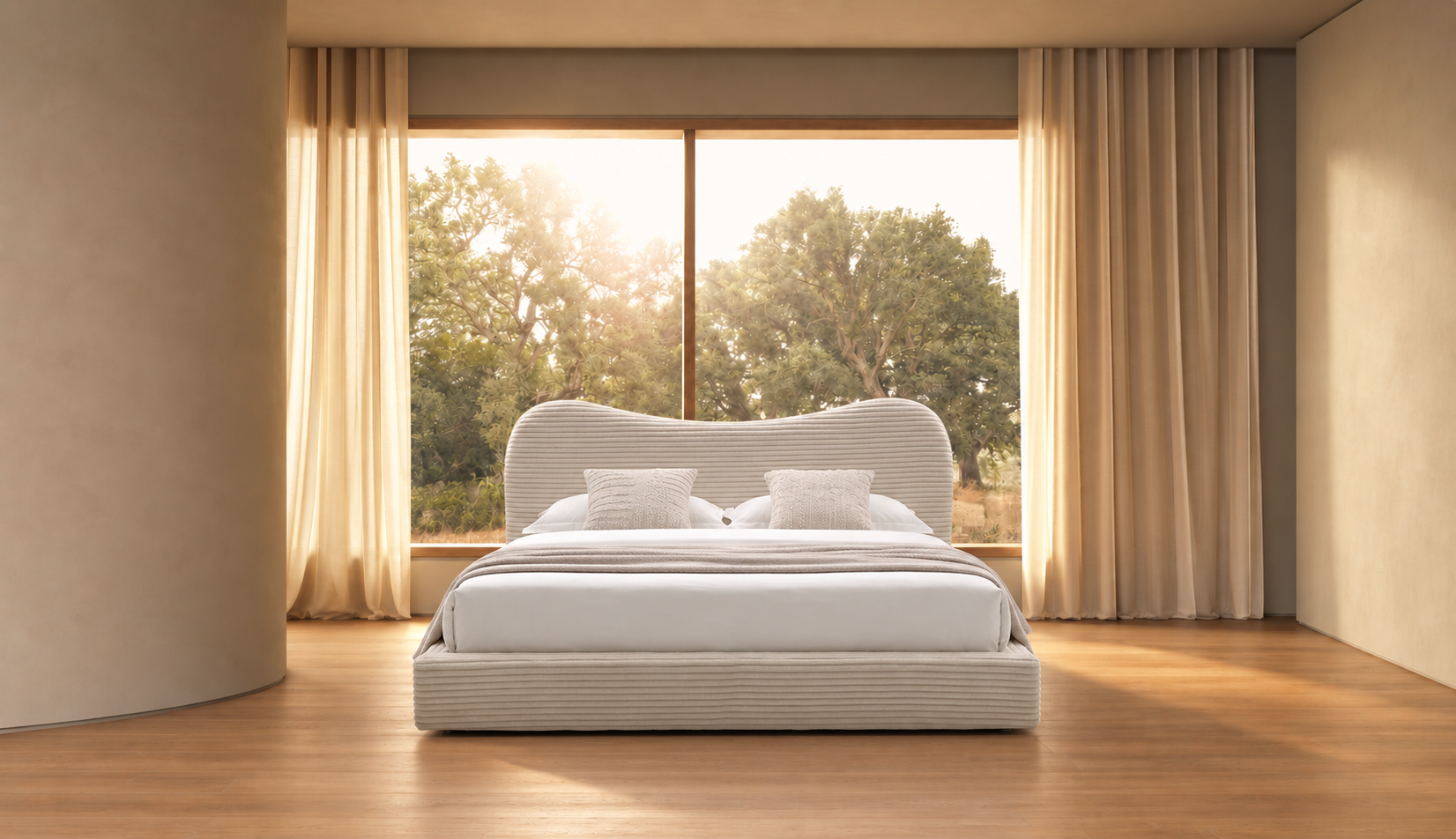 外贸品质软床｜BED-0018｜优质面料 / 高密度海绵 / 五金床架 / 压缩包装