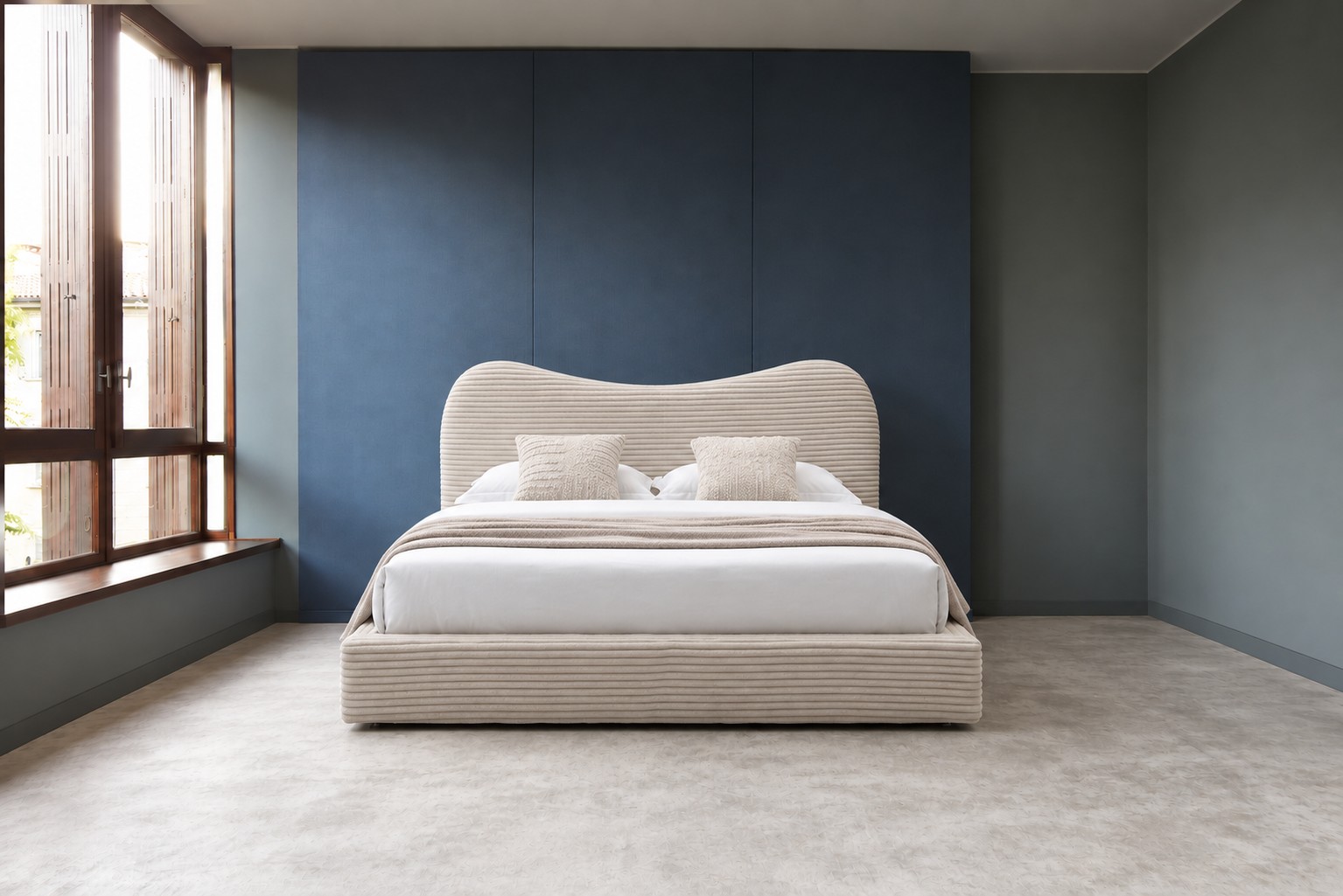 外贸品质软床｜BED-0018｜优质面料 / 高密度海绵 / 五金床架 / 压缩包装