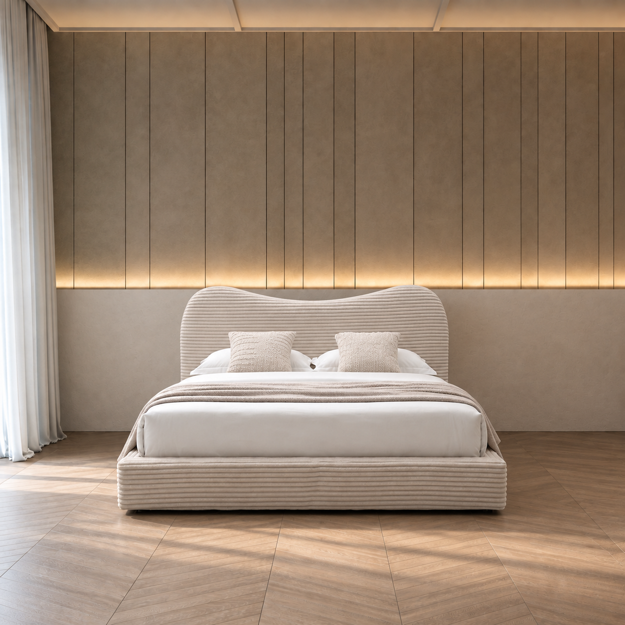 外贸品质软床｜BED-0018｜优质面料 / 高密度海绵 / 五金床架 / 压缩包装