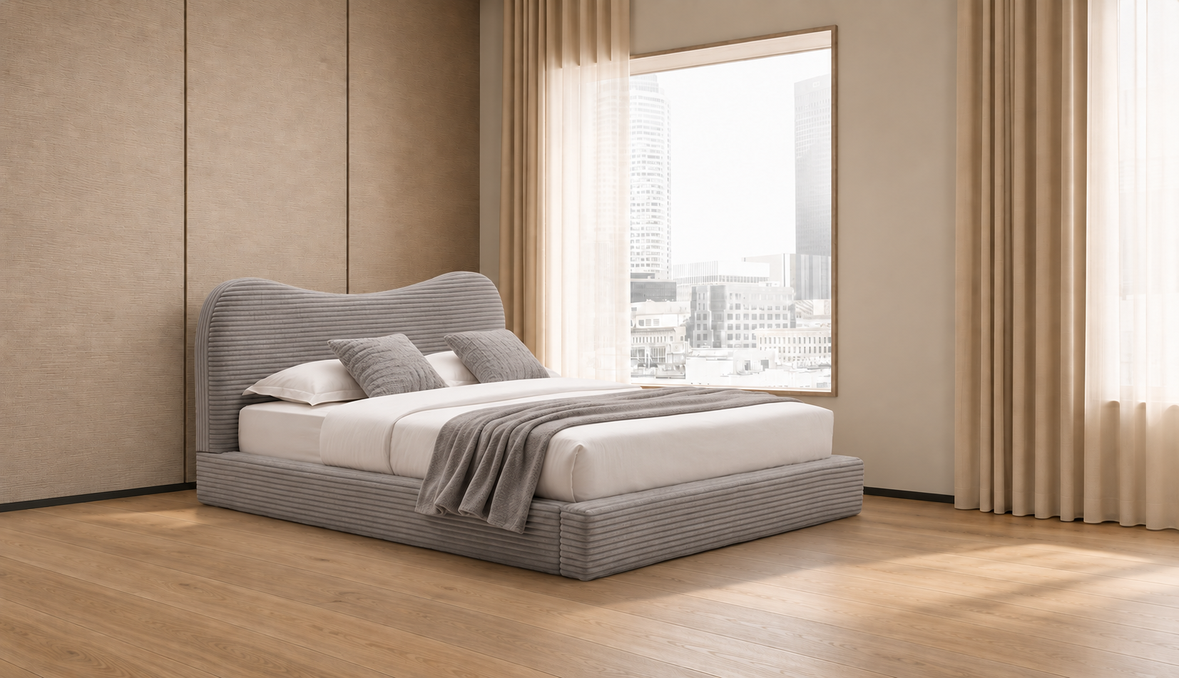 外贸品质软床｜BED-0018｜优质面料 / 高密度海绵 / 五金床架 / 压缩包装