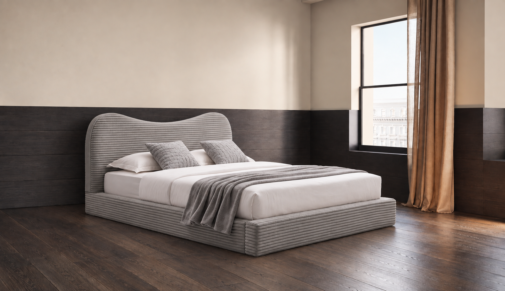外贸品质软床｜BED-0018｜优质面料 / 高密度海绵 / 五金床架 / 压缩包装