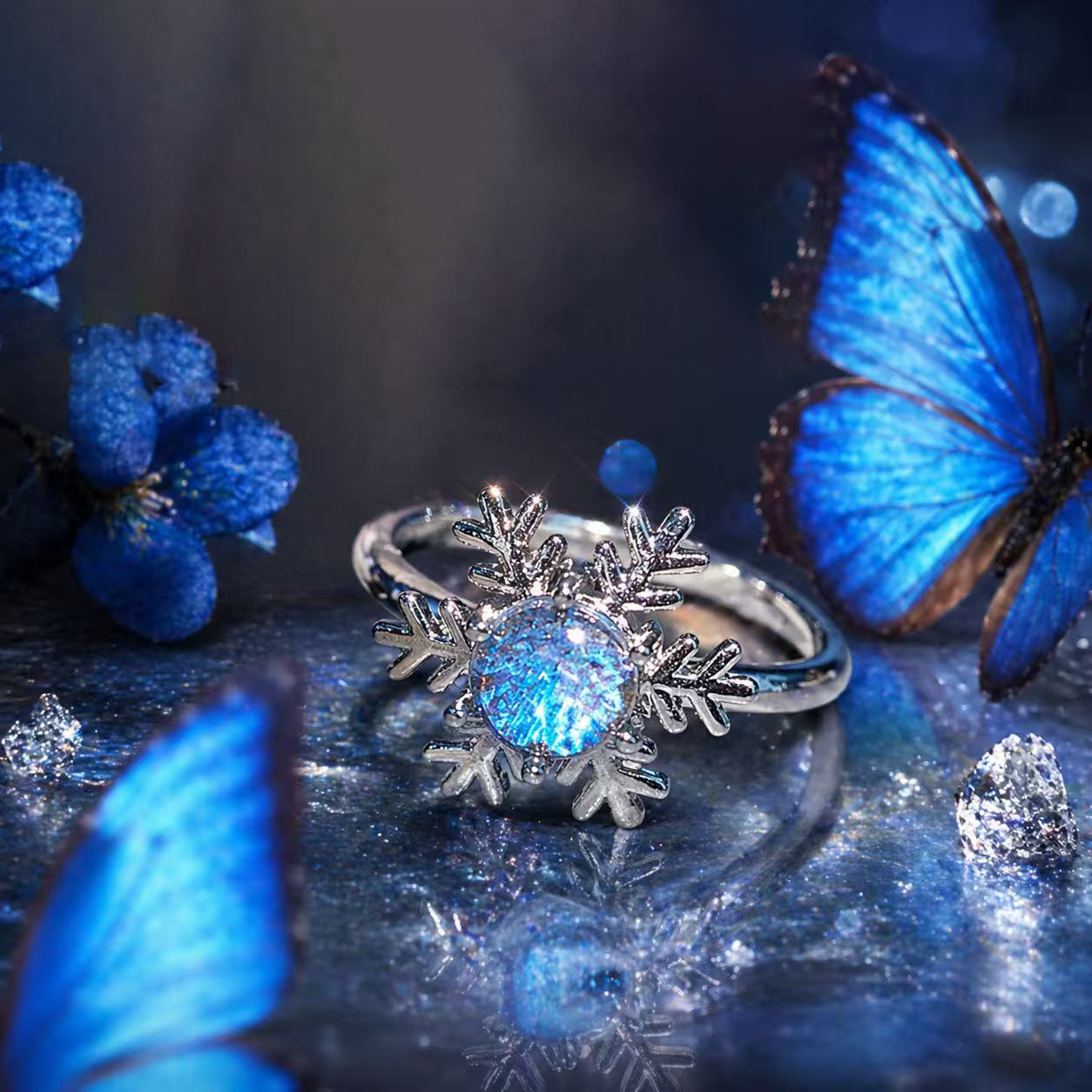 Butterfly Wing Flowing Light Ring A004